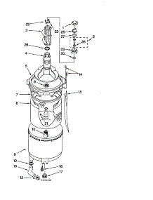 Tub And Basket parts for Kenmore Washer Dryer Combo 110.98752793 (11098752793, 110 98752793) from AppliancePartsPros.com