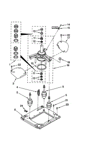 Machine Base parts for Kenmore Washer Dryer Combo 110.98752793 (11098752793, 110 98752793) from AppliancePartsPros.com