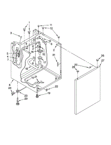 Washer Cabinet Parts parts for Kenmore Washer Dryer Combo 110.98752796 (11098752796, 110 98752796) from AppliancePartsPros.com