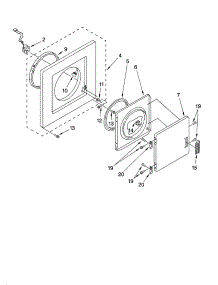 Dryer Front Panel And Door Parts parts for Kenmore Washer Dryer Combo 110.98752796 (11098752796, 110 98752796) from AppliancePartsPros.com