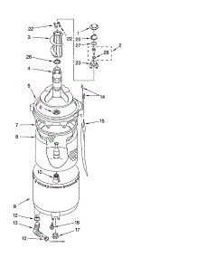 Tub And Basket Parts parts for Kenmore Washer Dryer Combo 110.98752796 (11098752796, 110 98752796) from AppliancePartsPros.com