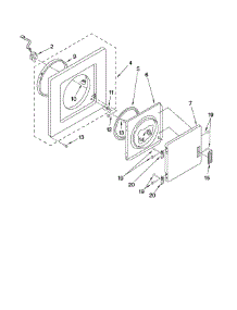 Dryer Front Panel And Door Parts parts for Kenmore Washer Dryer Combo 110.98752798 (11098752798, 110 98752798) from AppliancePartsPros.com