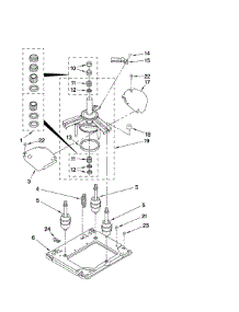 Machine Base Parts parts for Kenmore Washer Dryer Combo 110.98752798 (11098752798, 110 98752798) from AppliancePartsPros.com