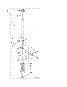Brake And Drive Tube Parts parts for Kenmore Washer Dryer Combo 110.98752799 (11098752799, 110 98752799) from AppliancePartsPros.com