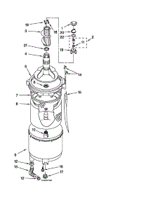 Tub And Basket Parts parts for Kenmore Washer Dryer Combo 110.9875279A (1109875279A, 110 9875279A) from AppliancePartsPros.com
