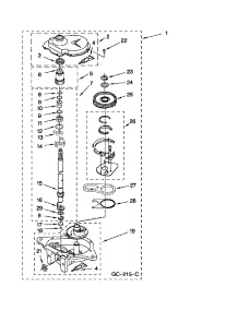 Gearcase Parts parts for Kenmore Washer Dryer Combo 110.9875279A (1109875279A, 110 9875279A) from AppliancePartsPros.com