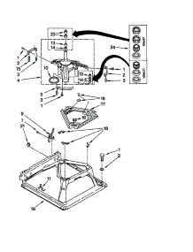 Machine Base parts for Kenmore Washer Dryer Combo 110.98762792 (11098762792, 110 98762792) from AppliancePartsPros.com