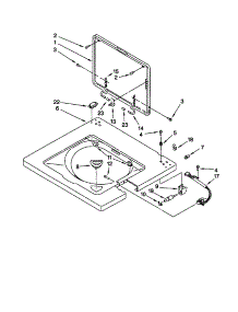 Washer Top And Lid parts for Kenmore Washer Dryer Combo 110.98762792 (11098762792, 110 98762792) from AppliancePartsPros.com