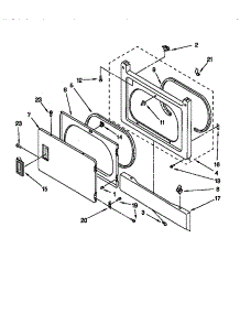 Dryer Front Panel And Door parts for Kenmore Washer Dryer Combo 110.98764790 (11098764790, 110 98764790) from AppliancePartsPros.com