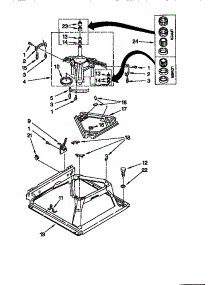Machine Base parts for Kenmore Washer Dryer Combo 110.98764790 (11098764790, 110 98764790) from AppliancePartsPros.com