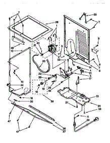 Dryer Cabinet And Motor parts for Kenmore Washer Dryer Combo 110.98764790 (11098764790, 110 98764790) from AppliancePartsPros.com