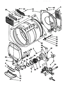 Dryer Bulkhead parts for Kenmore Washer Dryer Combo 110.98764790 (11098764790, 110 98764790) from AppliancePartsPros.com