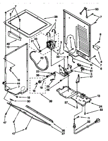 Dryer Cabinet Motor parts for Kenmore Washer Dryer Combo 110.98764791 (11098764791, 110 98764791) from AppliancePartsPros.com