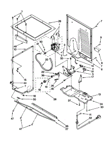 Dryer Cabinet And Motor parts for Kenmore Washer Dryer Combo 110.98764792 (11098764792, 110 98764792) from AppliancePartsPros.com