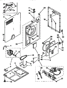 Cabinet parts for Kenmore Dryer 110.99518200 (11099518200, 110 99518200) from AppliancePartsPros.com