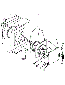 Dryer Front Panel And Door Parts parts for Kenmore Washer Dryer Combo 110.99575100 (11099575100, 110 99575100) from AppliancePartsPros.com