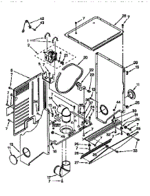 Dryer Cabinet And Motor parts for Kenmore Washer Dryer Combo 110.99575110 (11099575110, 110 99575110) from AppliancePartsPros.com