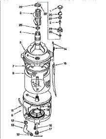 Tub And Basket parts for Kenmore Washer Dryer Combo 110.99575110 (11099575110, 110 99575110) from AppliancePartsPros.com