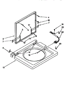 Washer Top & Lid parts for Kenmore Washer Dryer Combo 110.99575120 (11099575120, 110 99575120) from AppliancePartsPros.com