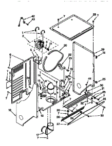 Dryer Cabinet & Motor parts for Kenmore Washer Dryer Combo 110.99575120 (11099575120, 110 99575120) from AppliancePartsPros.com