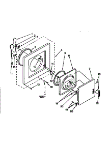 Dryer Front Panel & Door parts for Kenmore Washer Dryer Combo 110.99575120 (11099575120, 110 99575120) from AppliancePartsPros.com