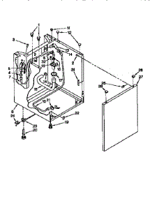 Washer Cabinet parts for Kenmore Washer Dryer Combo 110.99575120 (11099575120, 110 99575120) from AppliancePartsPros.com