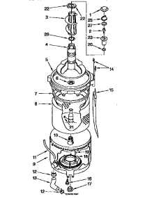 Tub And Basket Parts parts for Kenmore Washer Dryer Combo 110.99575800 (11099575800, 110 99575800) from AppliancePartsPros.com