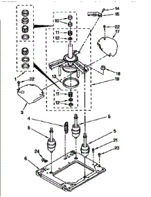 Machine Base parts for Kenmore Washer Dryer Combo 110.99575810 (11099575810, 110 99575810) from AppliancePartsPros.com