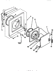Dryer Front Panel And Door parts for Kenmore Washer Dryer Combo 110.99575810 (11099575810, 110 99575810) from AppliancePartsPros.com