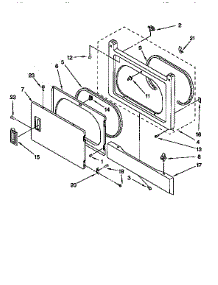 Dryer Front Panel & Door parts for Kenmore Washer Dryer Combo 110.99576200 (11099576200, 110 99576200) from AppliancePartsPros.com