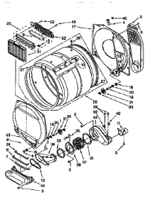 Dryer Bulkhead parts for Kenmore Washer Dryer Combo 110.99576200 (11099576200, 110 99576200) from AppliancePartsPros.com