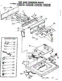 Top And Console Parts parts for Kenmore Washer 110.82261800 (11082261800, 110 82261800) from AppliancePartsPros.com