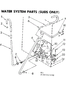 Water System Parts Suds Only parts for Kenmore Washer 110.82261810 (11082261810, 110 82261810) from AppliancePartsPros.com
