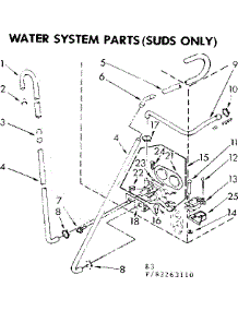 Water System Parts Suds Only parts for Kenmore Washer 110.82263610 (11082263610, 110 82263610) from AppliancePartsPros.com