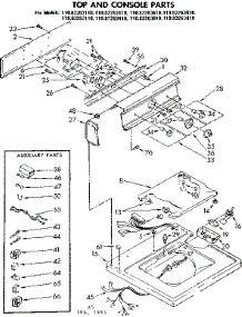 Top And Console Parts parts for Kenmore Washer 110.82263810 (11082263810, 110 82263810) from AppliancePartsPros.com