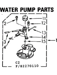 Water Pump Parts parts for Kenmore Washer 110.82270410 (11082270410, 110 82270410) from AppliancePartsPros.com