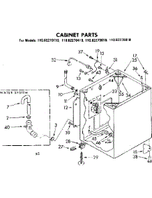 Cabinet Parts parts for Kenmore Washer 110.82270810 (11082270810, 110 82270810) from AppliancePartsPros.com