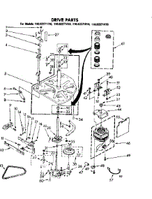 Drive Parts parts for Kenmore Washer 110.82271410 (11082271410, 110 82271410) from AppliancePartsPros.com