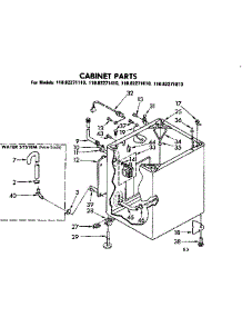 Cabinet Parts parts for Kenmore Washer 110.82271410 (11082271410, 110 82271410) from AppliancePartsPros.com