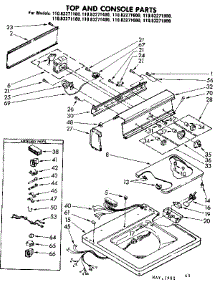 Top And Console Parts parts for Kenmore Washer 110.82271600 (11082271600, 110 82271600) from AppliancePartsPros.com