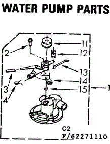 Water Pump Parts parts for Kenmore Washer 110.82271610 (11082271610, 110 82271610) from AppliancePartsPros.com
