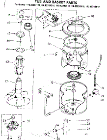 Tub And Basket Parts parts for Kenmore Washer 110.82283110 (11082283110, 110 82283110) from AppliancePartsPros.com