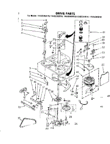 Drive Parts parts for Kenmore Washer 110.82283110 (11082283110, 110 82283110) from AppliancePartsPros.com