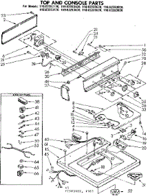 Top And Console Parts parts for Kenmore Washer 110.82283120 (11082283120, 110 82283120) from AppliancePartsPros.com