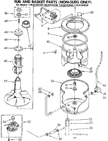 Tub And Basket Parts Non-Suds Only parts for Kenmore Washer 110.82283130 (11082283130, 110 82283130) from AppliancePartsPros.com