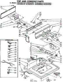 Top And Console Parts parts for Kenmore Washer 110.82283130 (11082283130, 110 82283130) from AppliancePartsPros.com