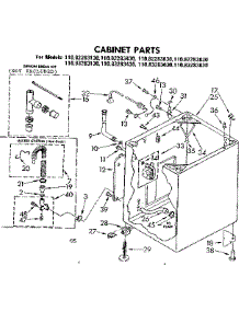 Cabinet Parts parts for Kenmore Washer 110.82283130 (11082283130, 110 82283130) from AppliancePartsPros.com