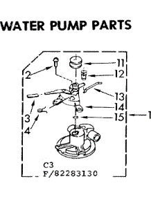 Water Pump Parts parts for Kenmore Washer 110.82283130 (11082283130, 110 82283130) from AppliancePartsPros.com