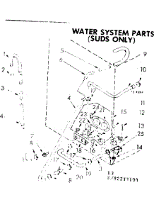 Water System Parts Suds Only parts for Kenmore Washer 110.82283200 (11082283200, 110 82283200) from AppliancePartsPros.com