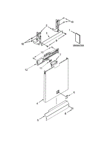Door Panel parts for Kenmore Dishwasher 665.12769K313 (66512769K313, 665 12769K313) from AppliancePartsPros.com